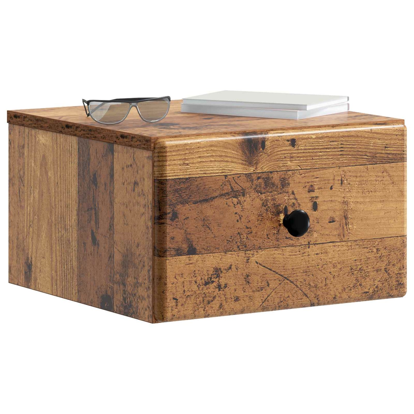 Vegghengt Nattbord Gammelt tre 34,5 x 33 x 20 cm Konstruert tre