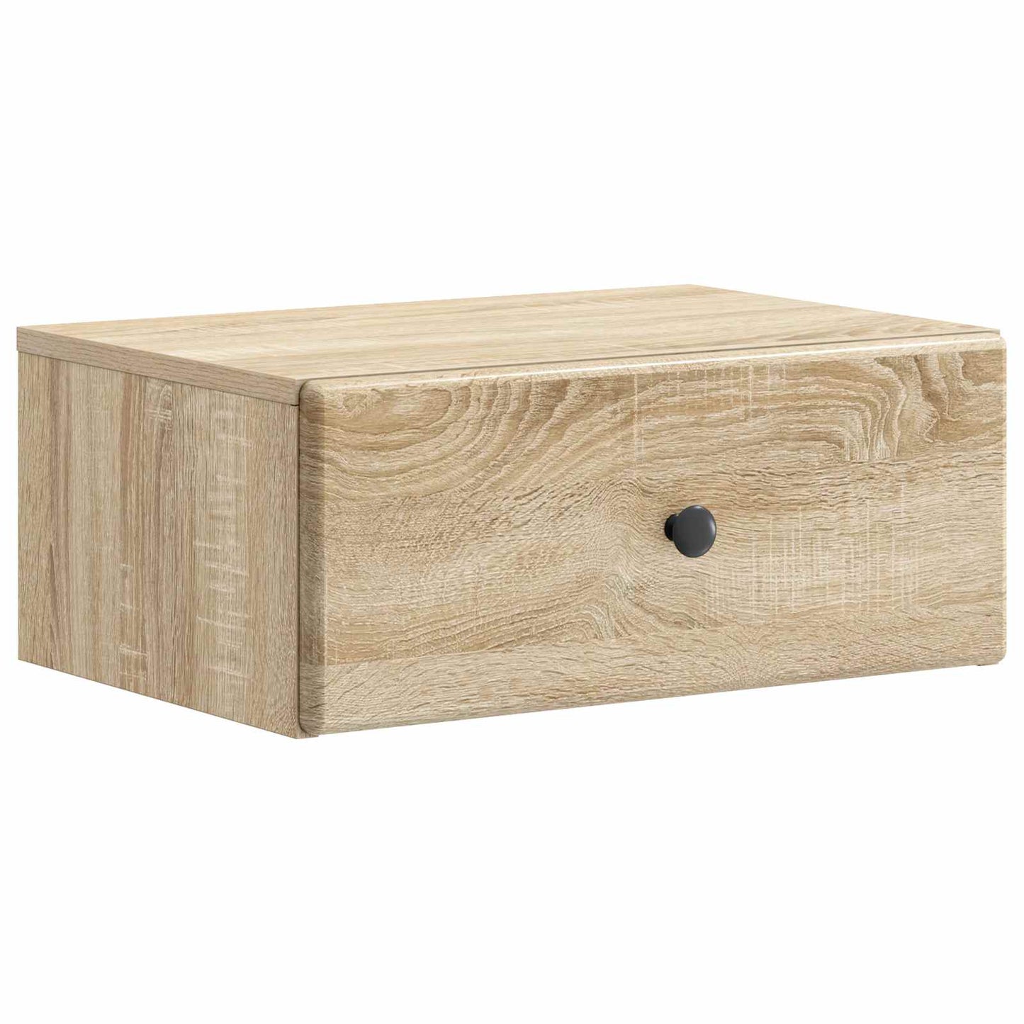 Vegghengt Nattbord med skuff 2 pcs Sonoma eik 49 x 34,5 x 20 cm