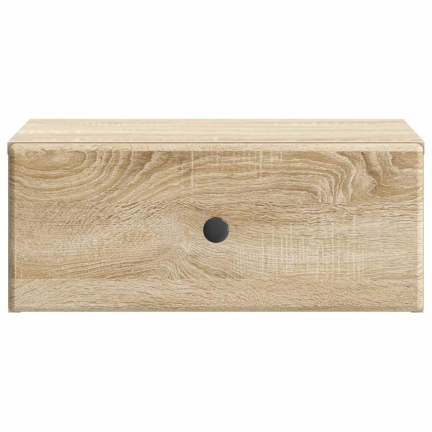 Vegghengt Nattbord med skuff 2 pcs Sonoma eik 49 x 34,5 x 20 cm