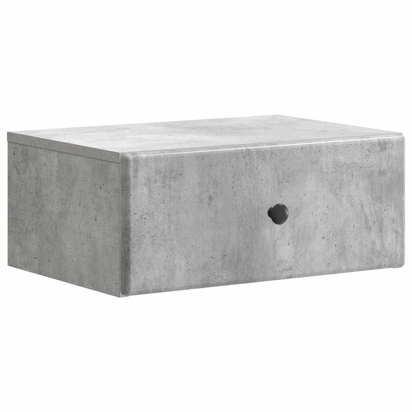 Vegghengt Nattbord Betonggrå 49 x 34,5 x 20 cm Konstruert tre