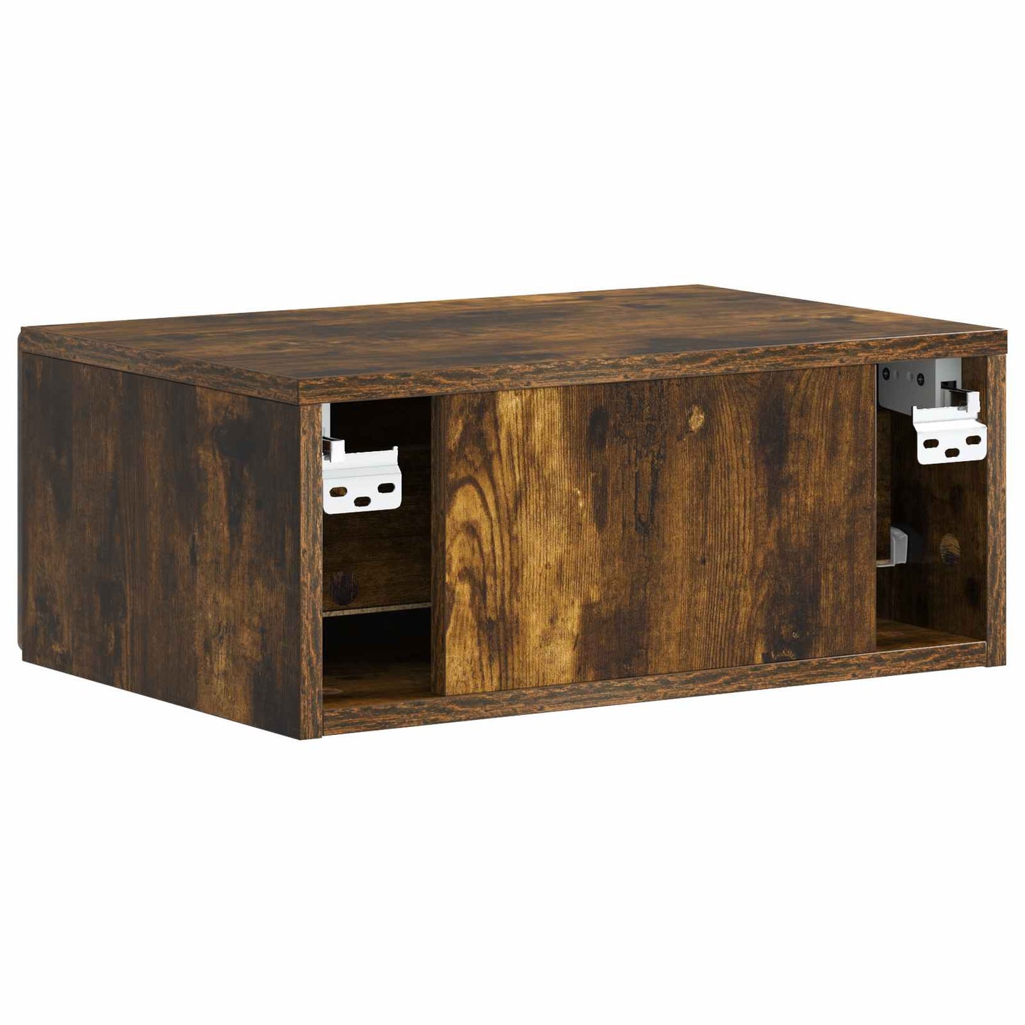 Vegghengt Nattbord Røkt Eik 49 x 34,5 x 20 cm Konstruert tre