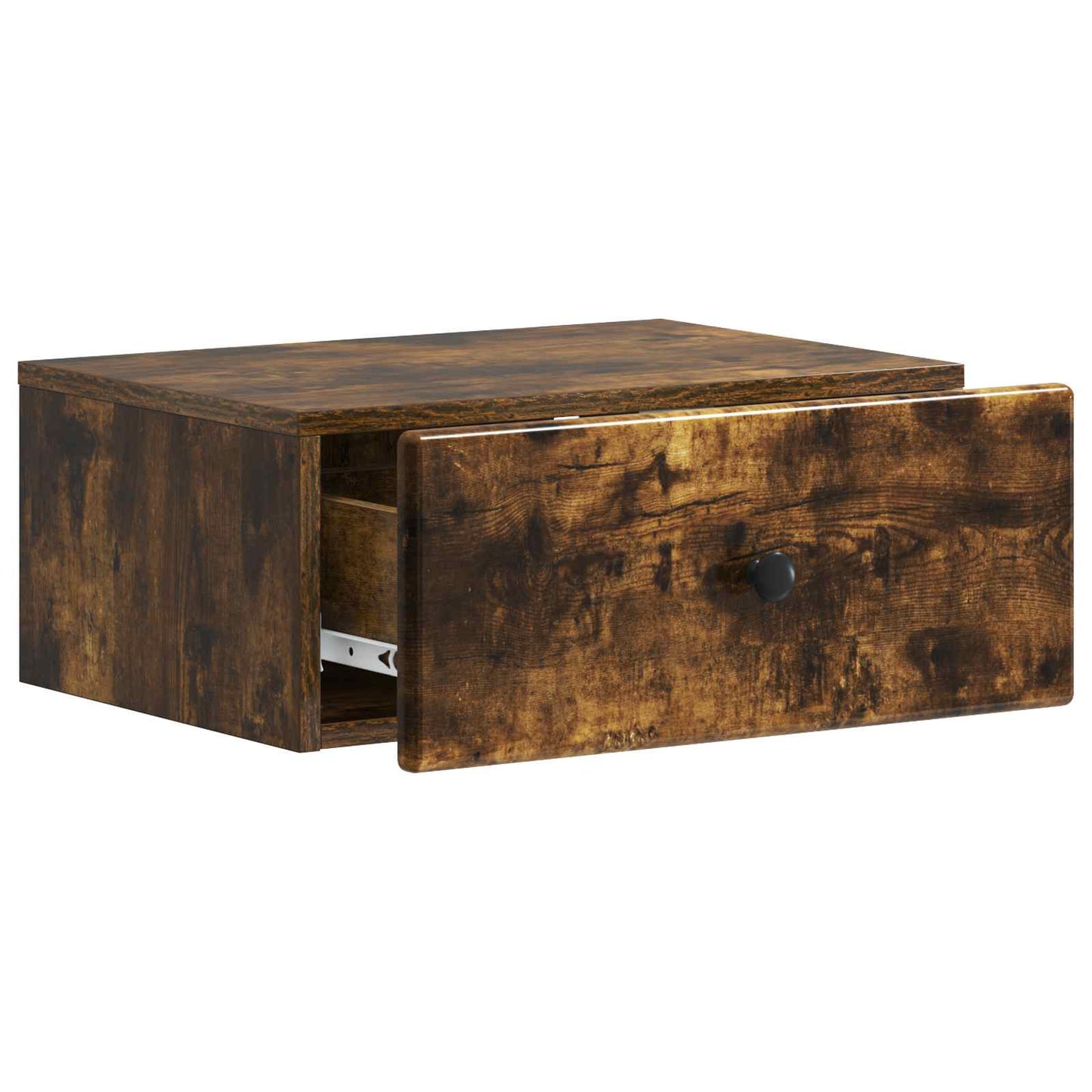 Vegghengt Nattbord med skuff 2 pcs Røkt Eik 49 x 34,5 x 20 cm