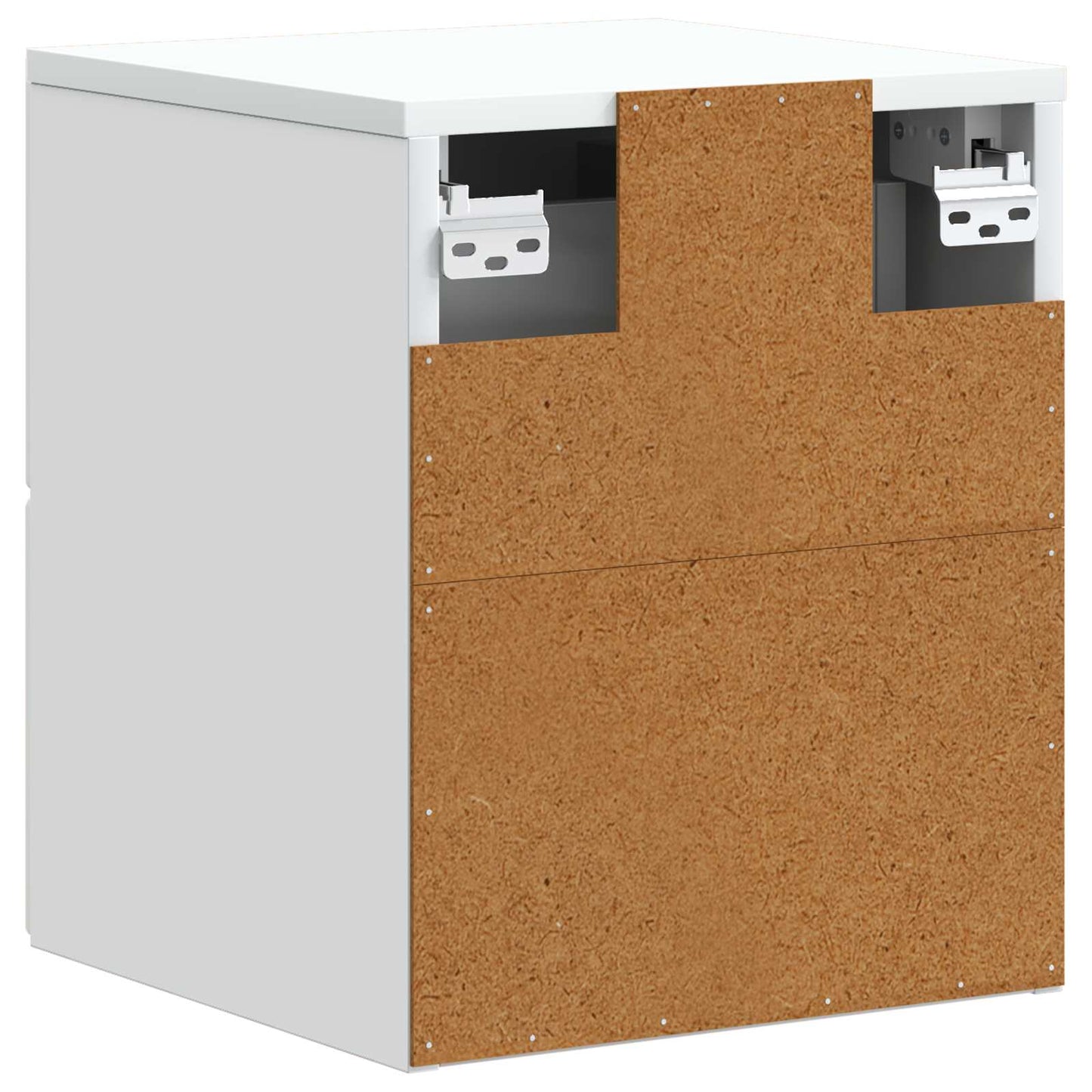 Vegghengt Nattbord 2 pcs Hvit 34,5 x 33 x 40 cm Konstruert tre