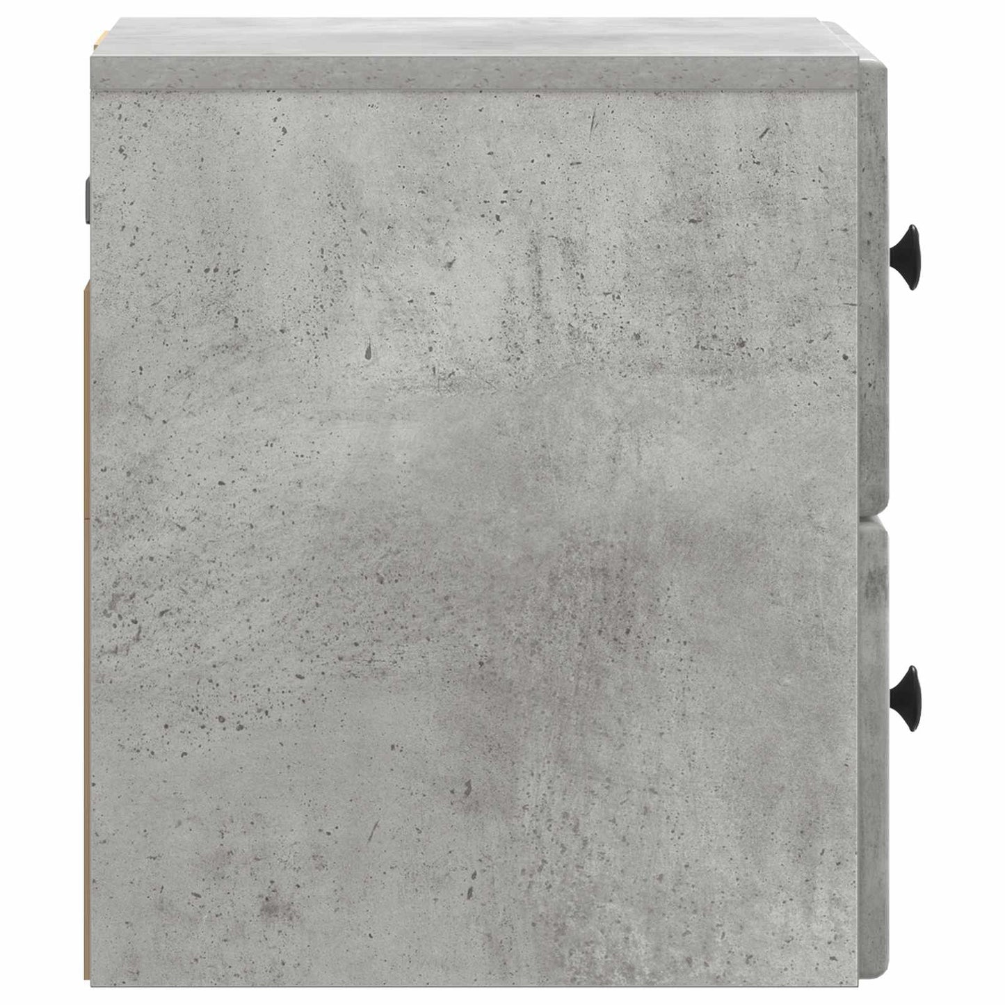 Vegghengt Nattbord med skuff 2 pcs Betonggrå 34,5 x 33 x 40 cm