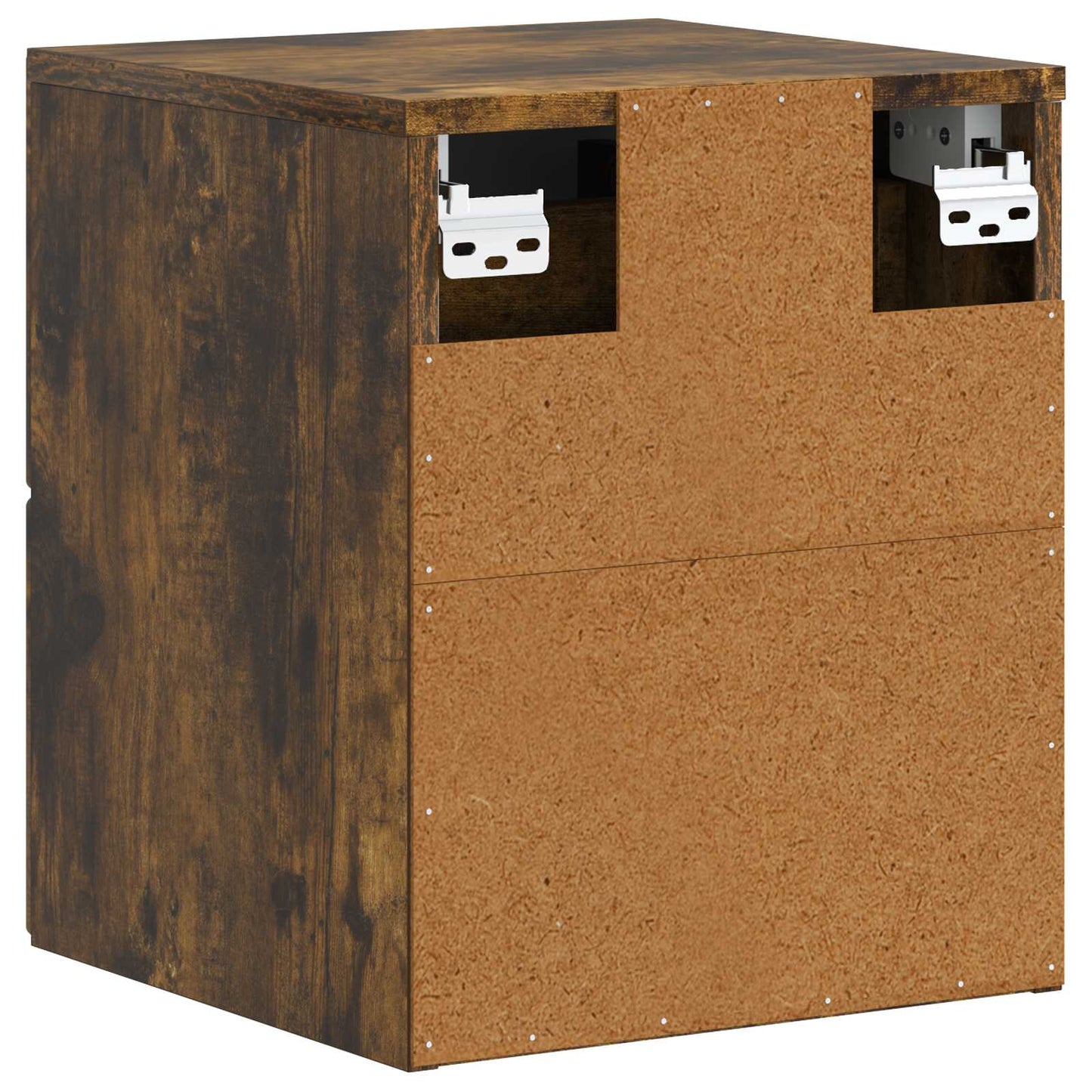 Vegghengt Nattbord med skuff 2 pcs Røkt Eik 34,5 x 33 x 40 cm