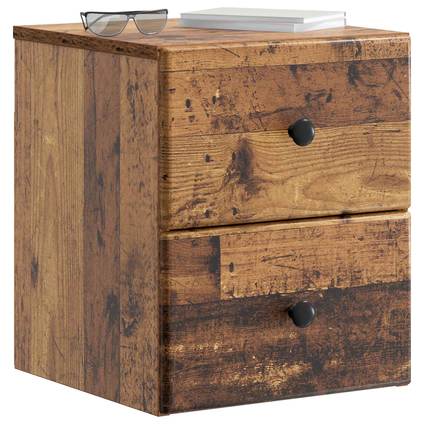 Vegghengt Nattbord Gammelt tre 34,5 x 33 x 40 cm Konstruert tre