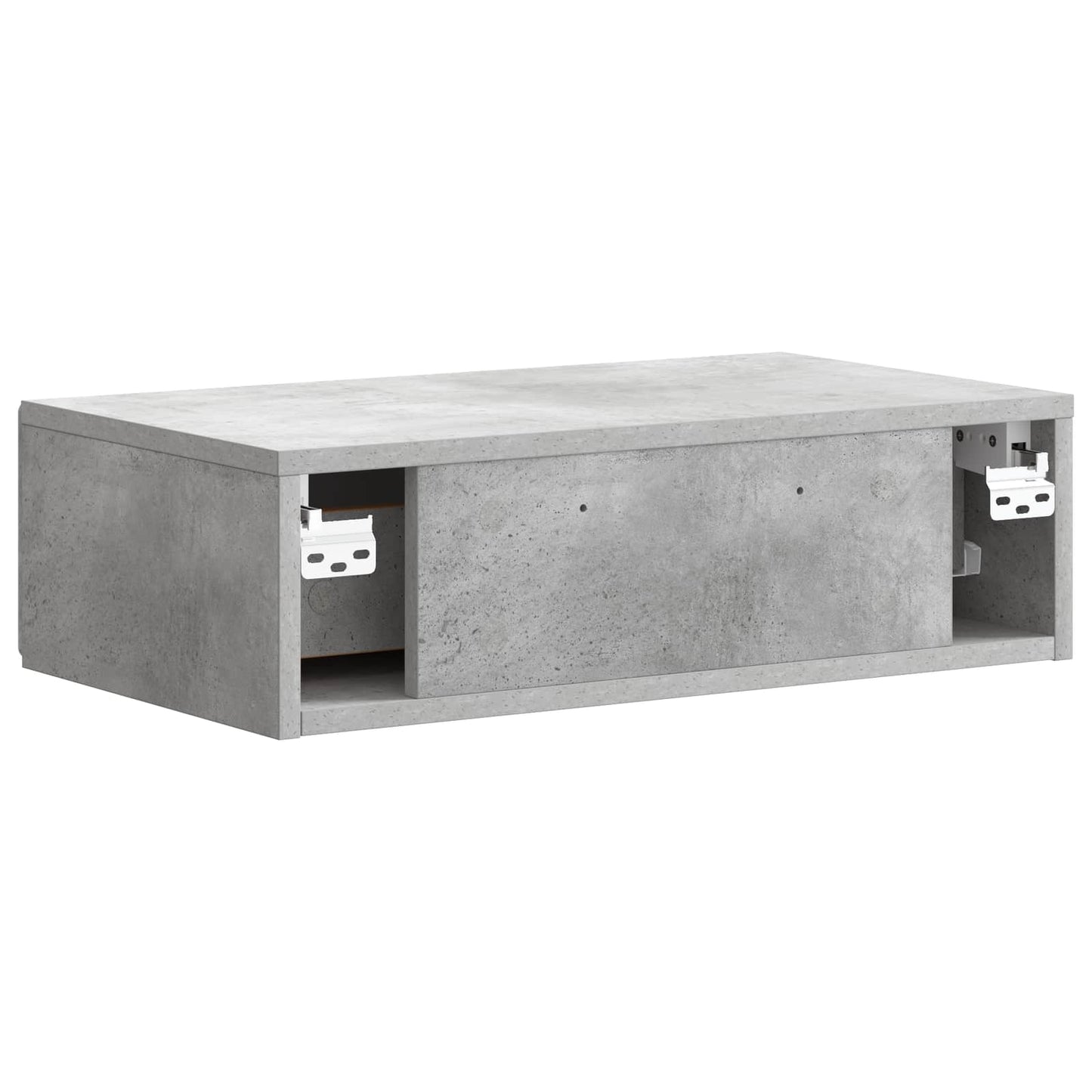 Vegghengt Sidebord Betonggrå 59 x 34,5 x 17 cm Konstruert tre