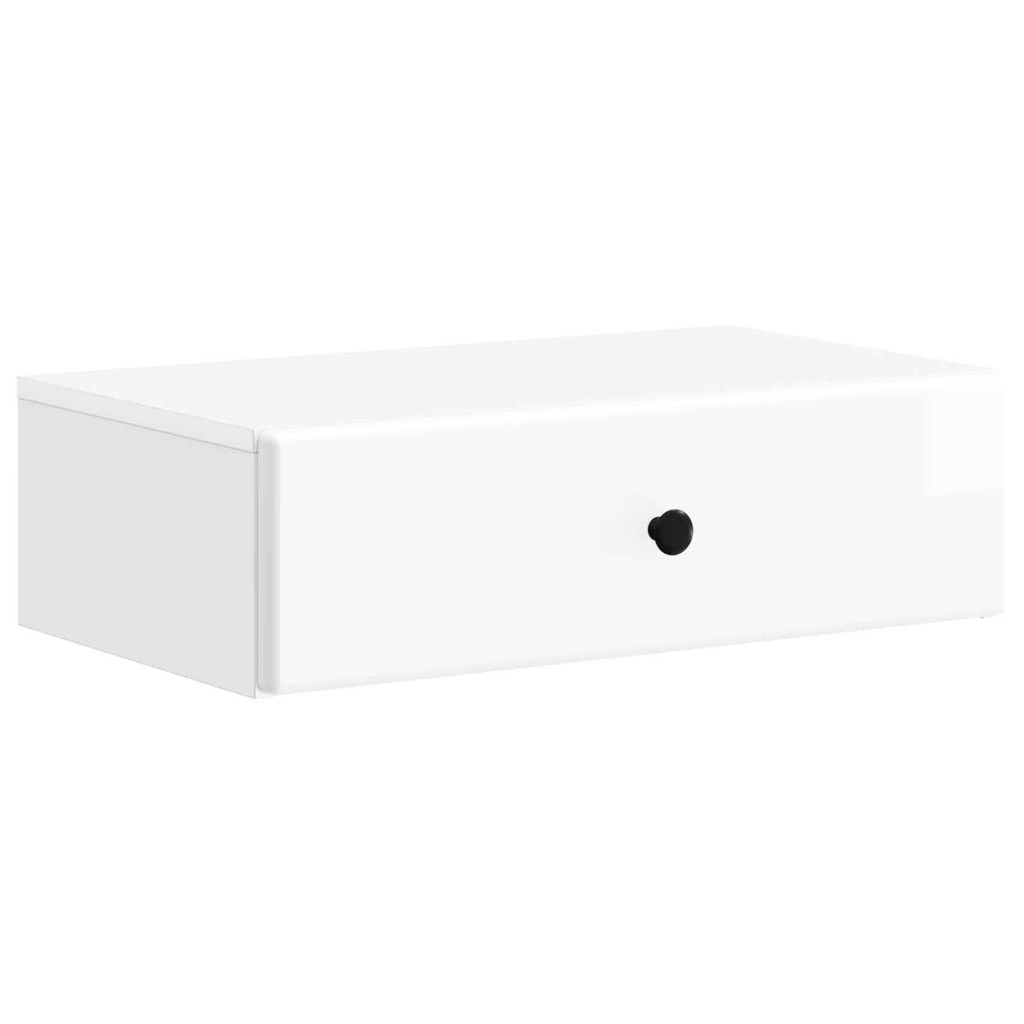 Vegghengt Sidebord Høgglans hvit 59 x 34,5 x 17 cm
