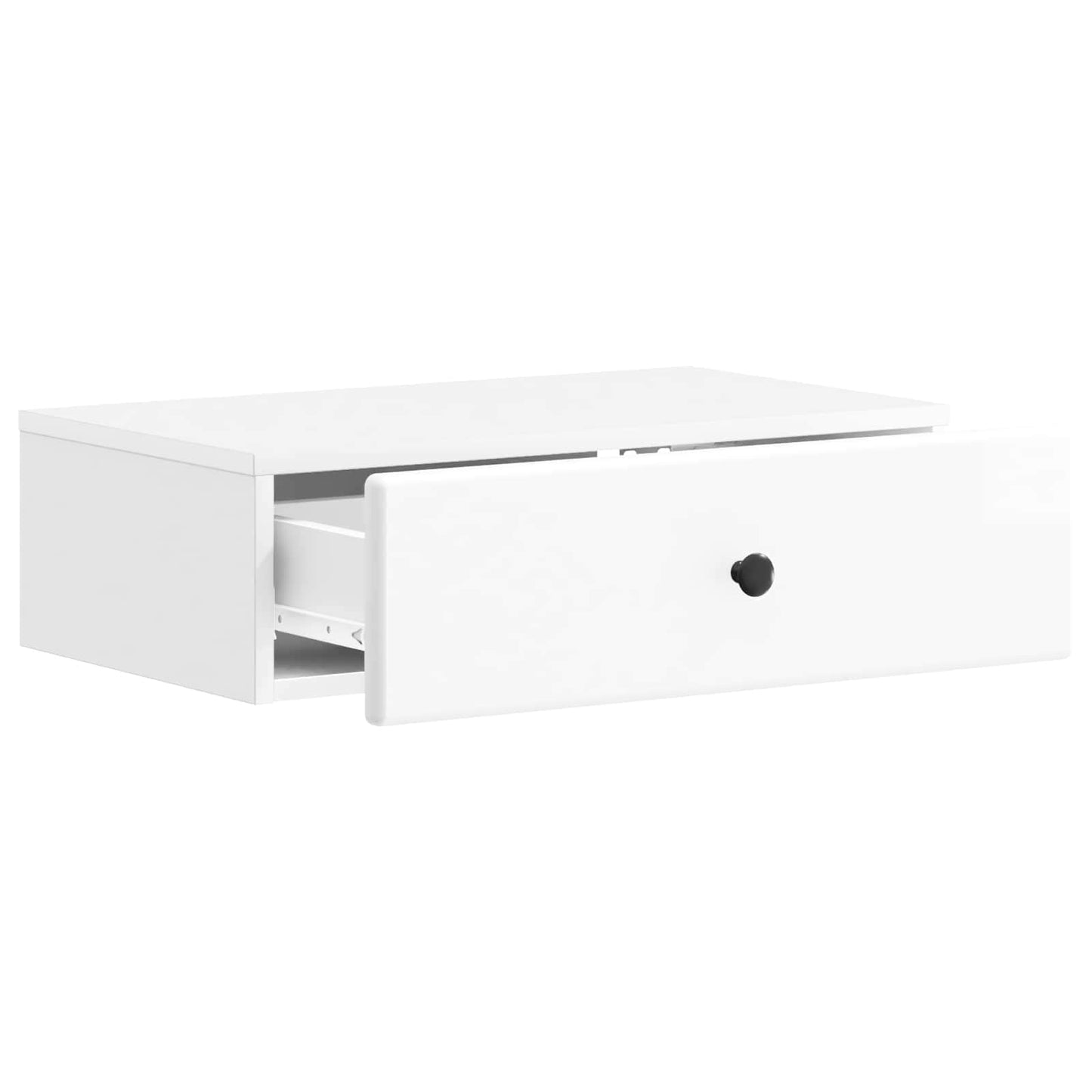 Vegghengt Sidebord Høgglans hvit 59 x 34,5 x 17 cm