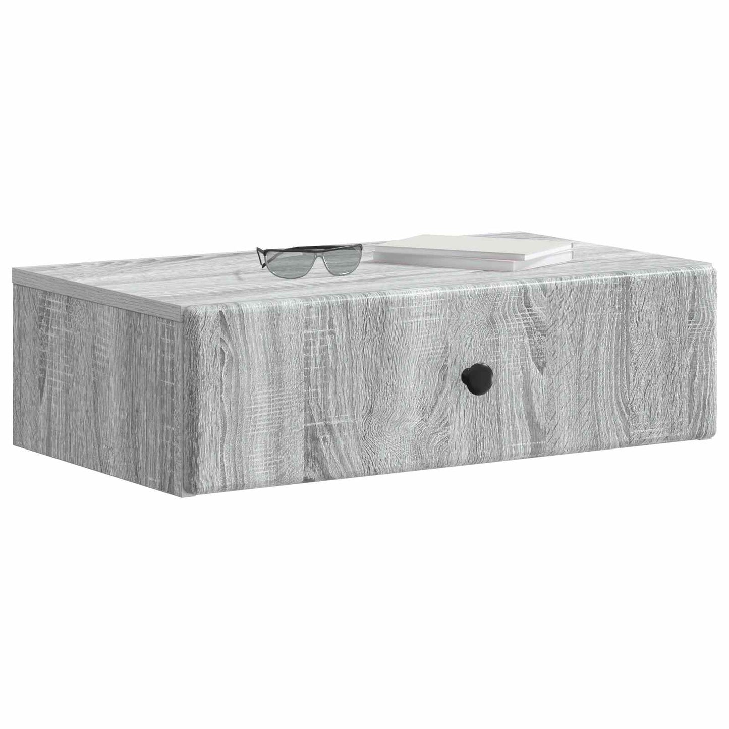 Vegghengt Sidebord Grå sonoma 59 x 34,5 x 17 cm Konstruert tre