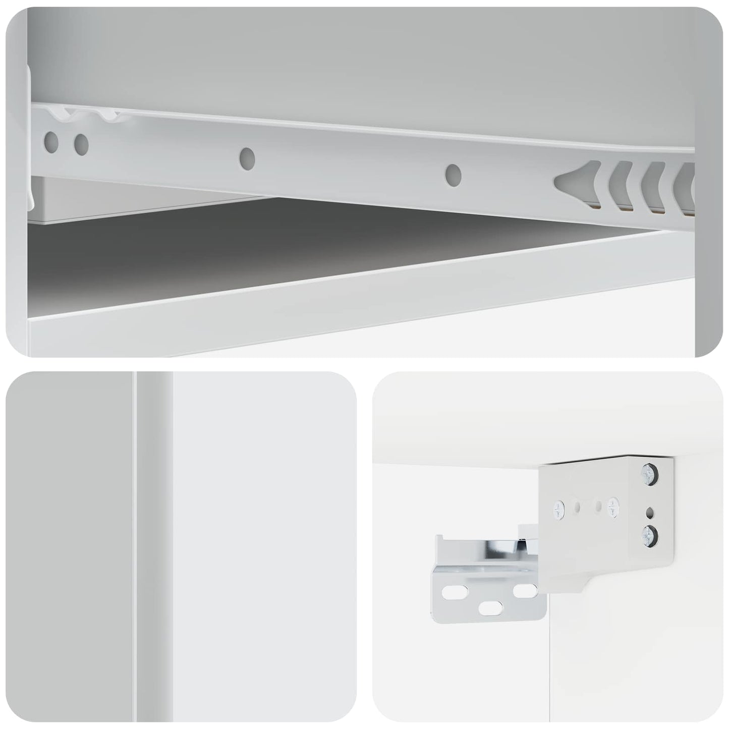 Vegghengt Sidebord Hvit 87,5 x 34,5 x 17 cm Konstruert tre