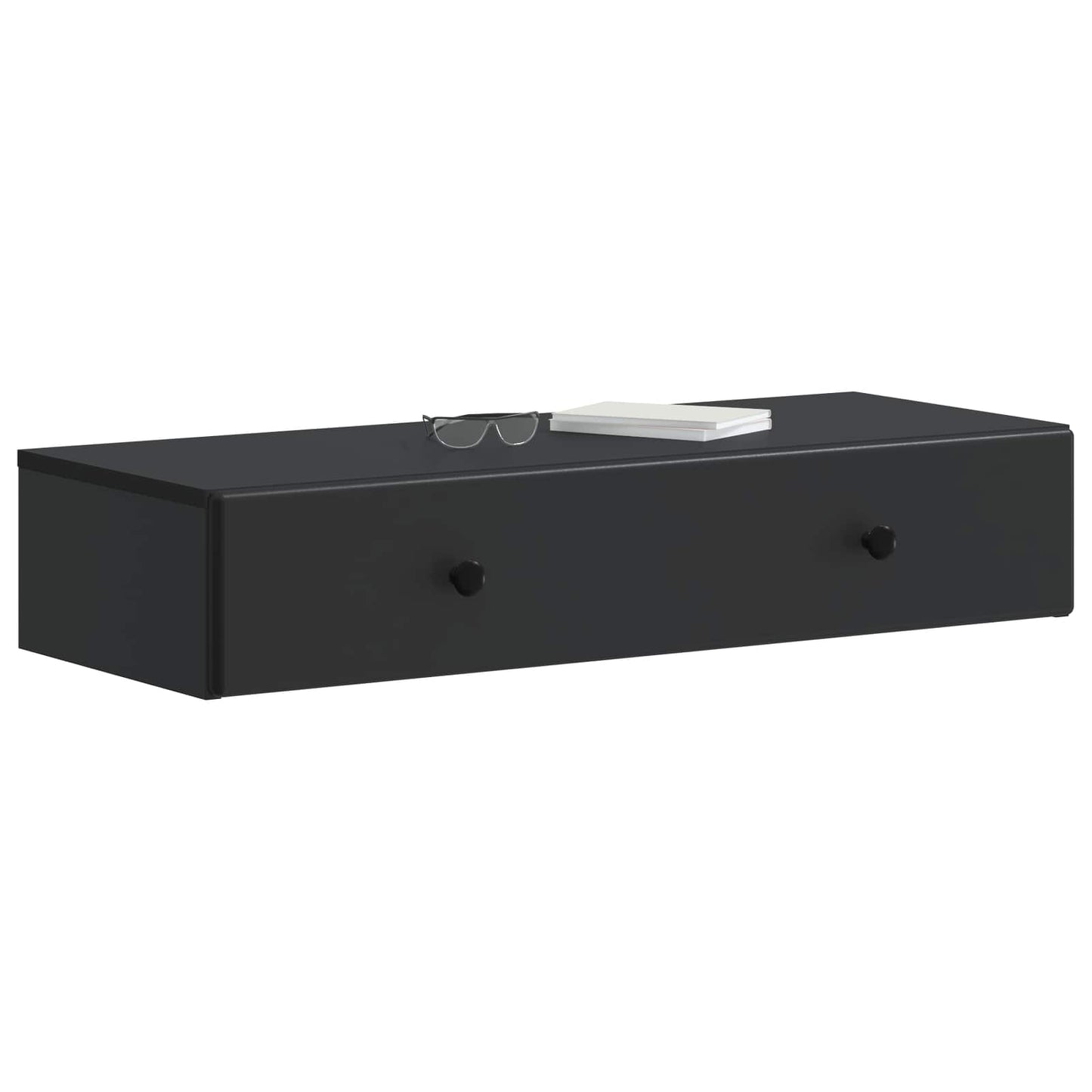 Vegghengt Sidebord Svart 87,5 x 34,5 x 17 cm Konstruert tre