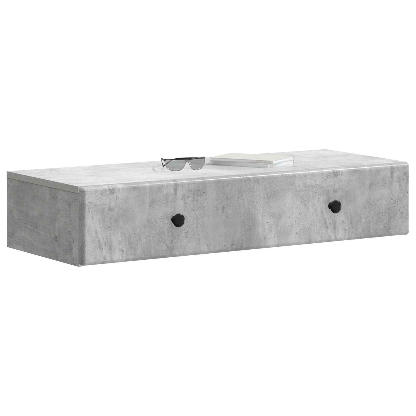 Vegghengt Sidebord Betonggrå 87,5 x 34,5 x 17 cm Konstruert tre