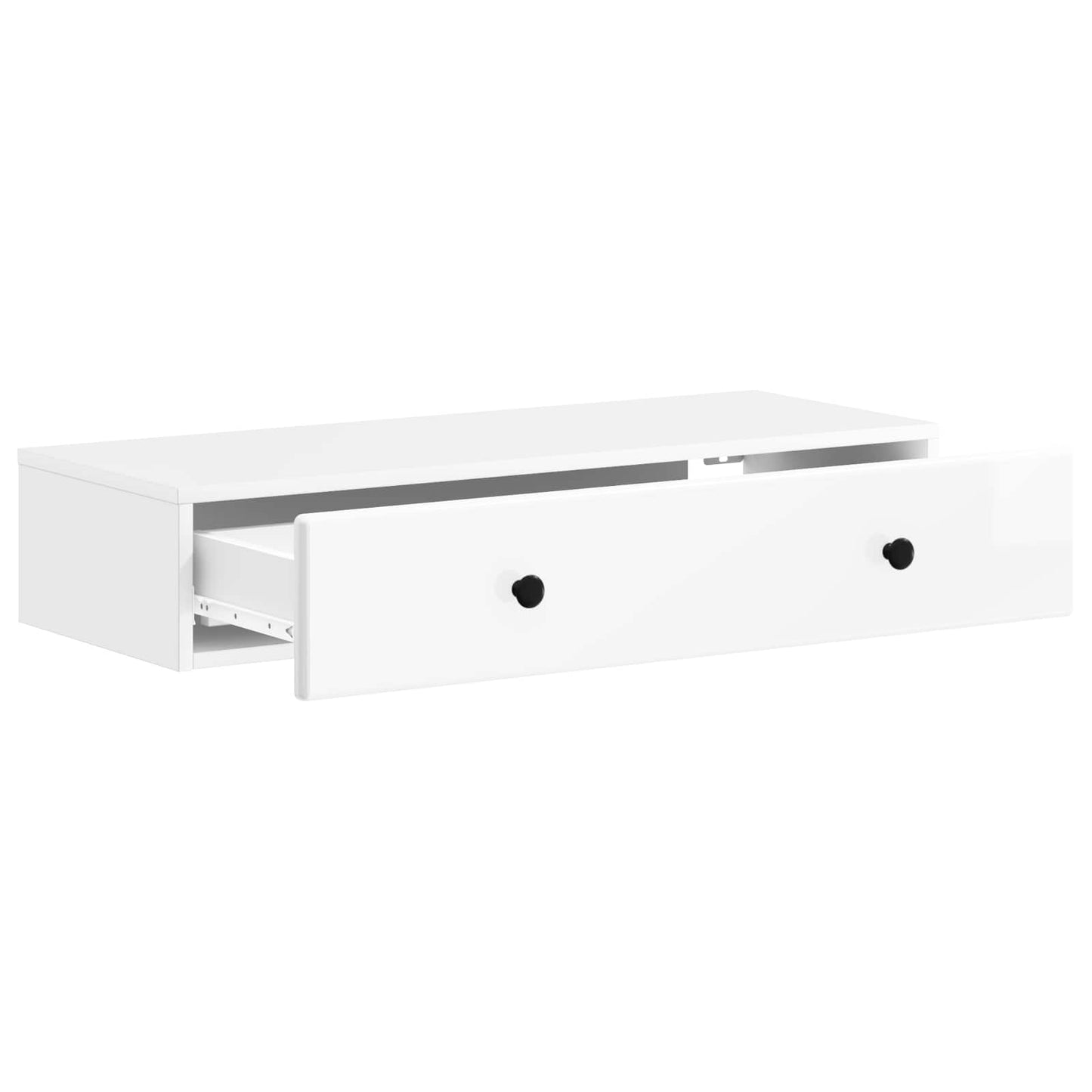 Vegghengt Sidebord Høgglans hvit 87,5 x 34,5 x 17 cm