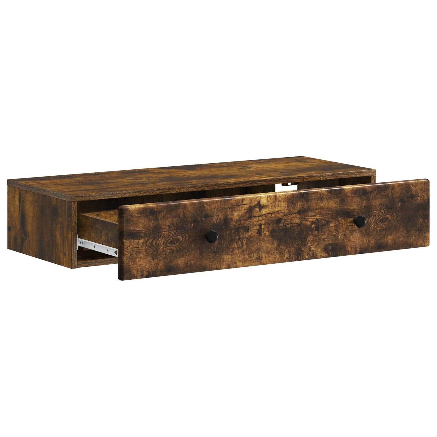 Vegghengt Sidebord Røkt Eik 87,5 x 34,5 x 17 cm Konstruert tre