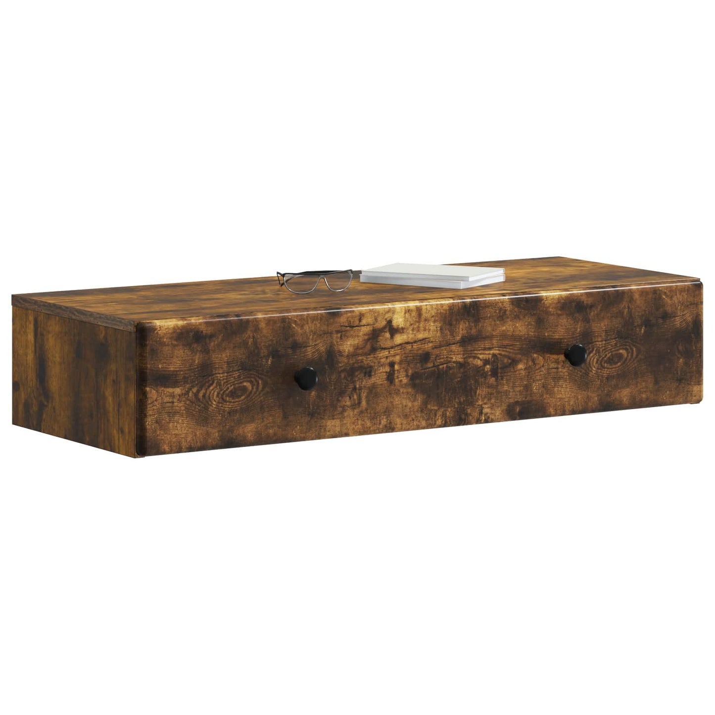 Vegghengt Sidebord Røkt Eik 87,5 x 34,5 x 17 cm Konstruert tre