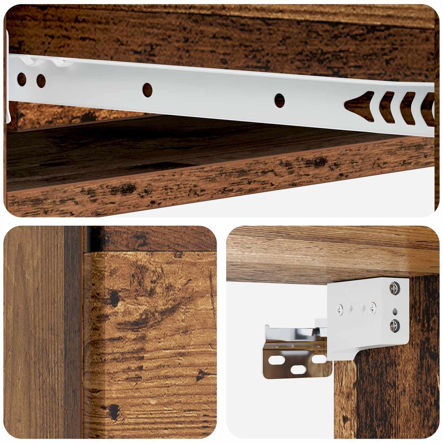Vegghengt Sidebord Gammelt tre 87,5 x 34,5 x 17 cm