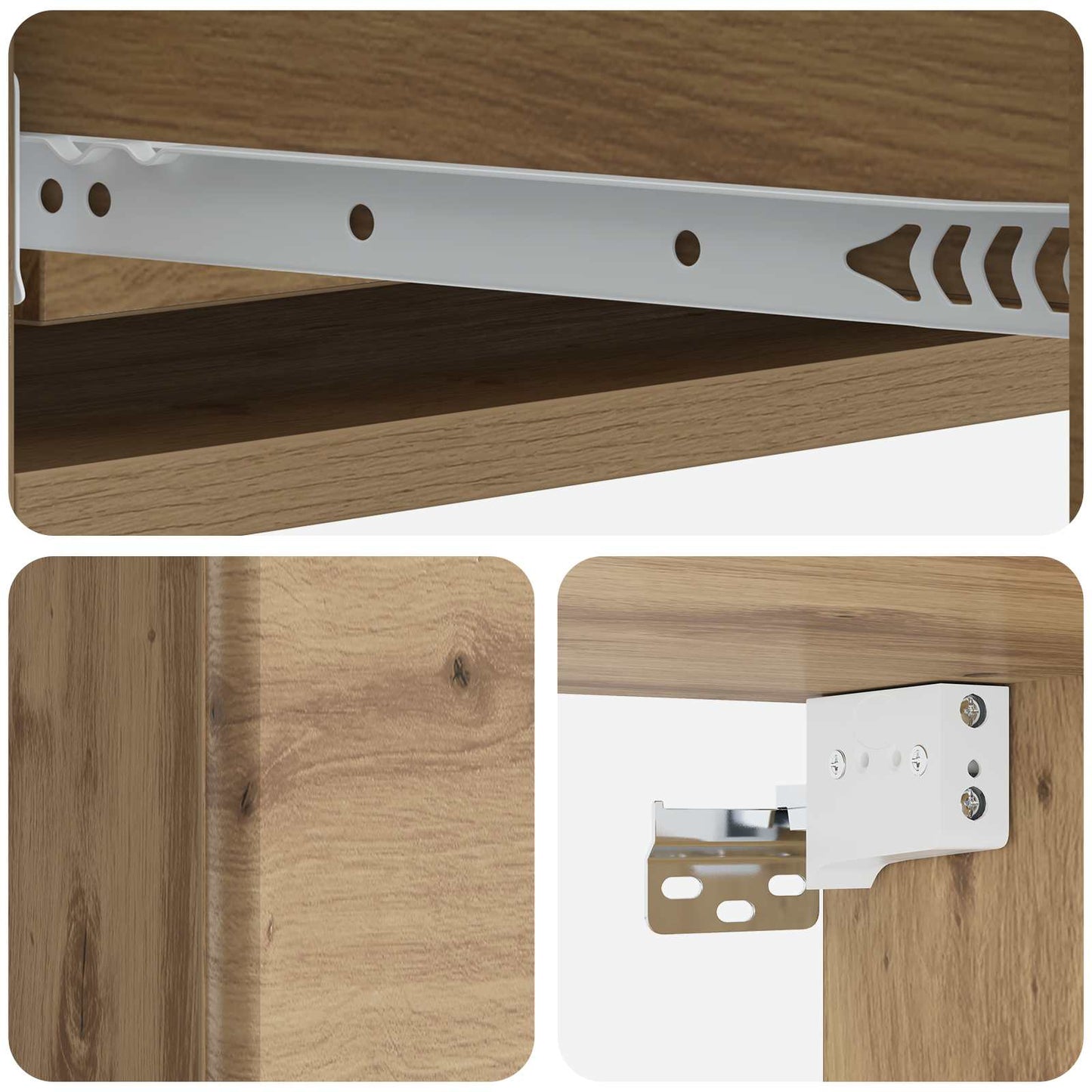 Vegghengt Sidebord 87,5 x 34,5 x 17 cm Konstruert tre