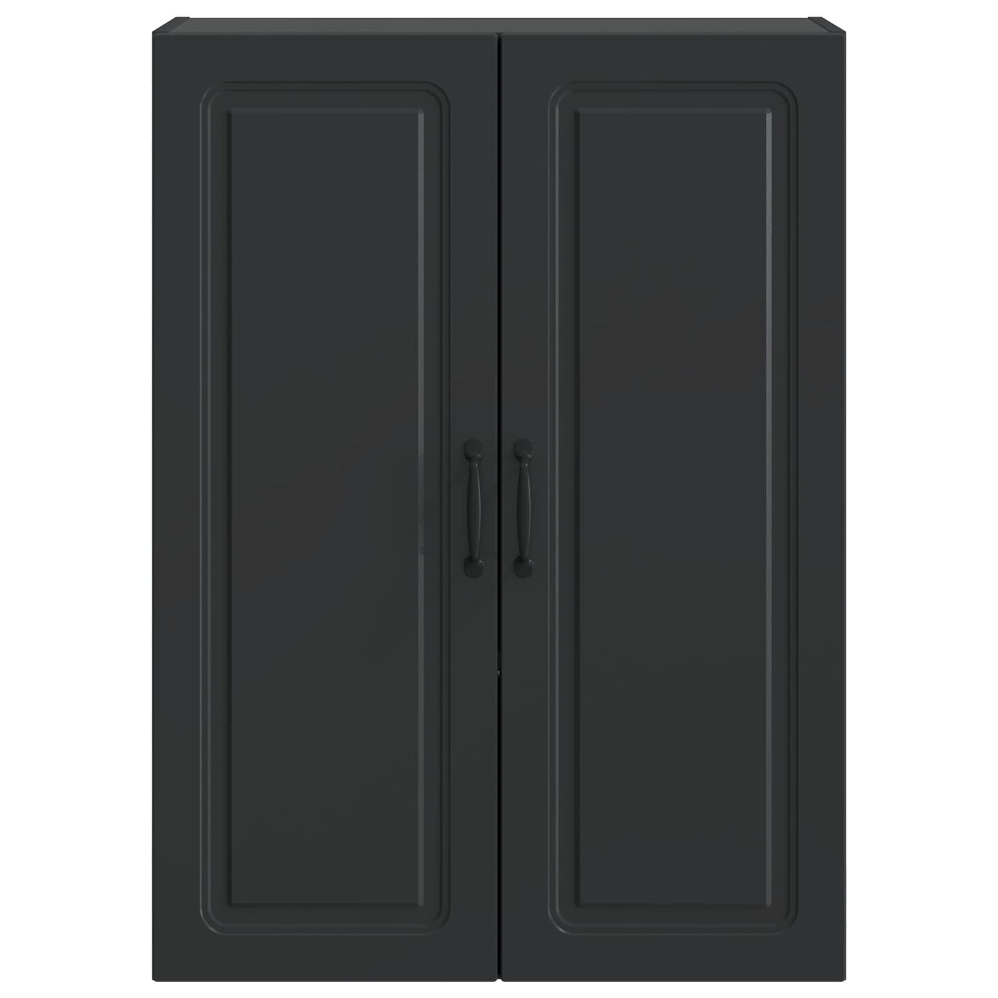 Vegghengt skap Svart 66 x 34,5 x 90 cm Konstruert tre