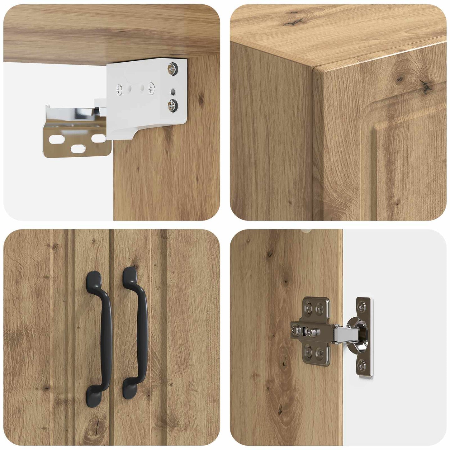 Vegghengt skap Artisan eik 66 x 34,5 x 90 cm Konstruert tre