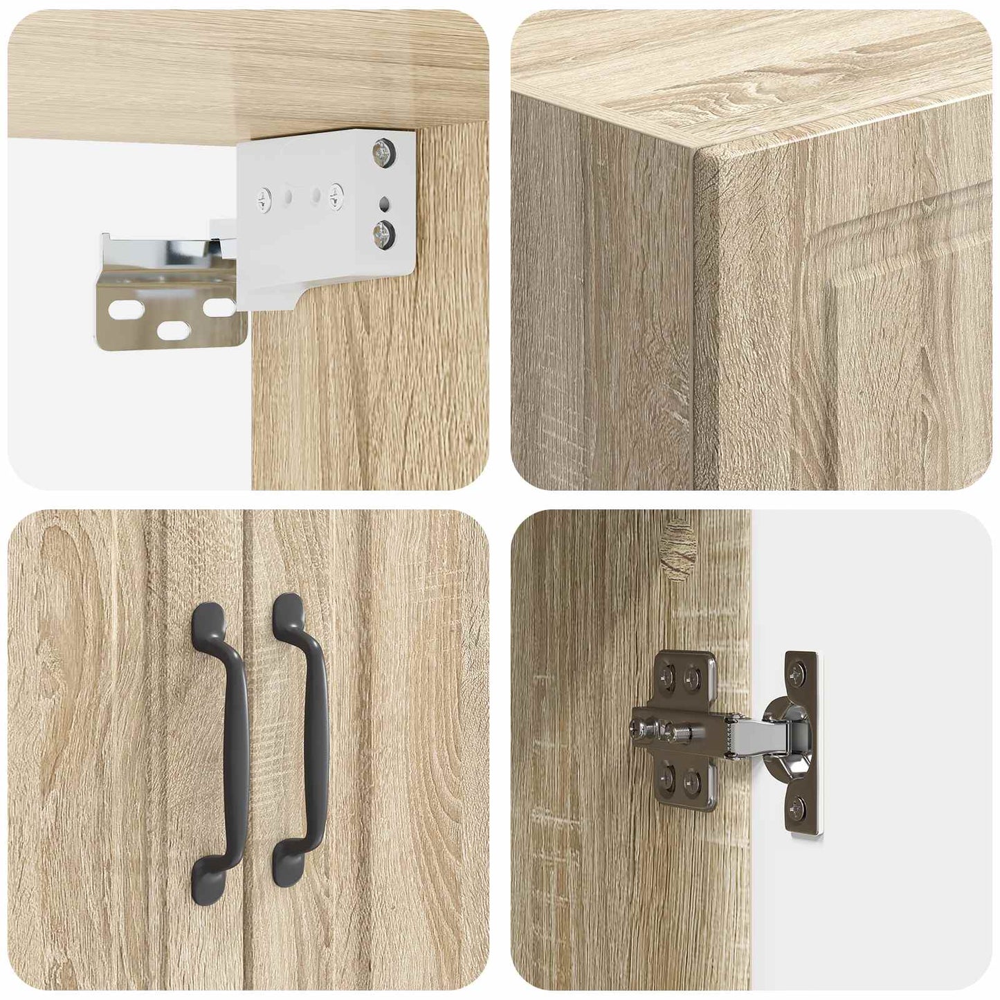 Vegghengt skap Sonoma eik 59 x 31 x 60 cm Konstruert tre