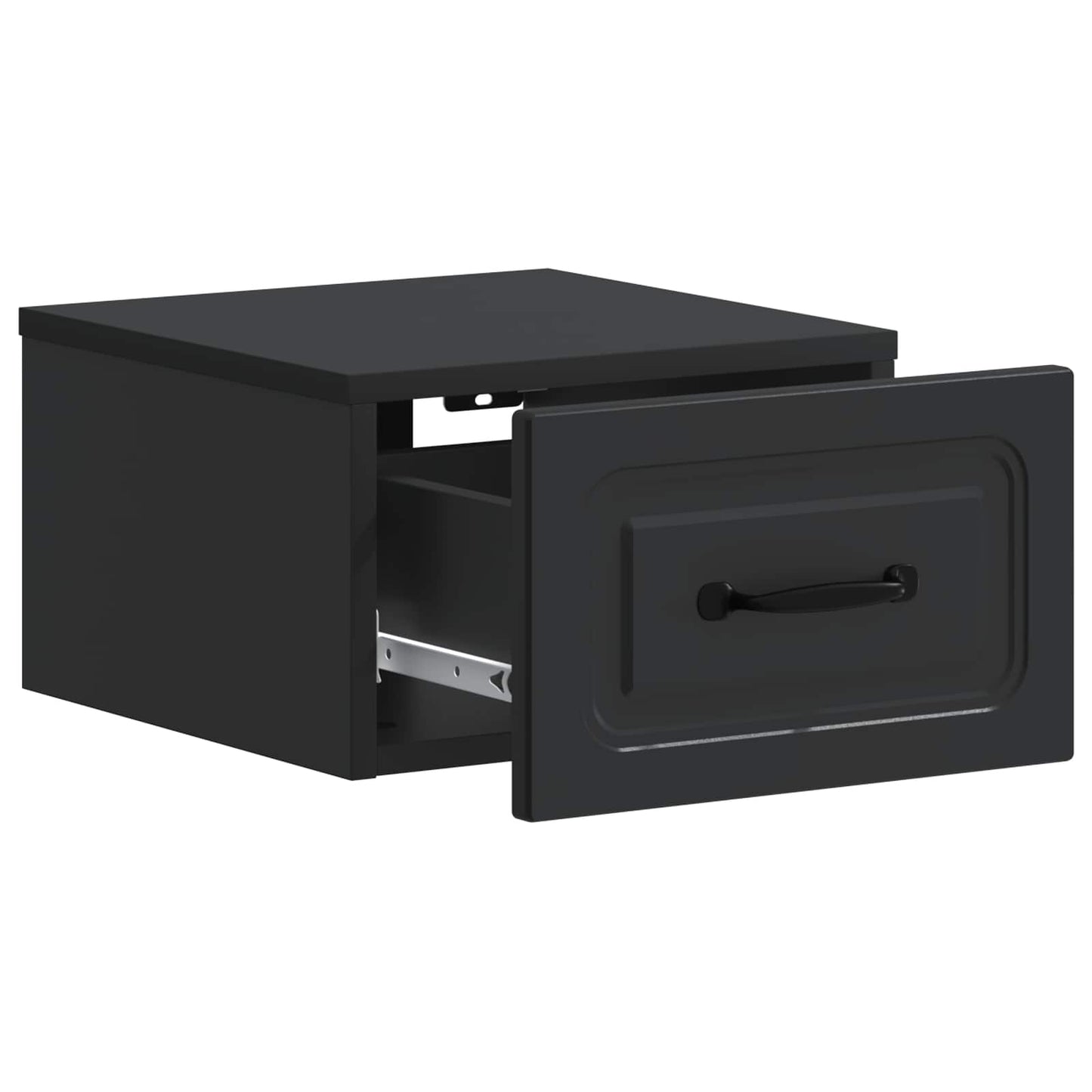Vegghengt Nattbord Svart 34,5 x 33 x 20 cm Konstruert tre