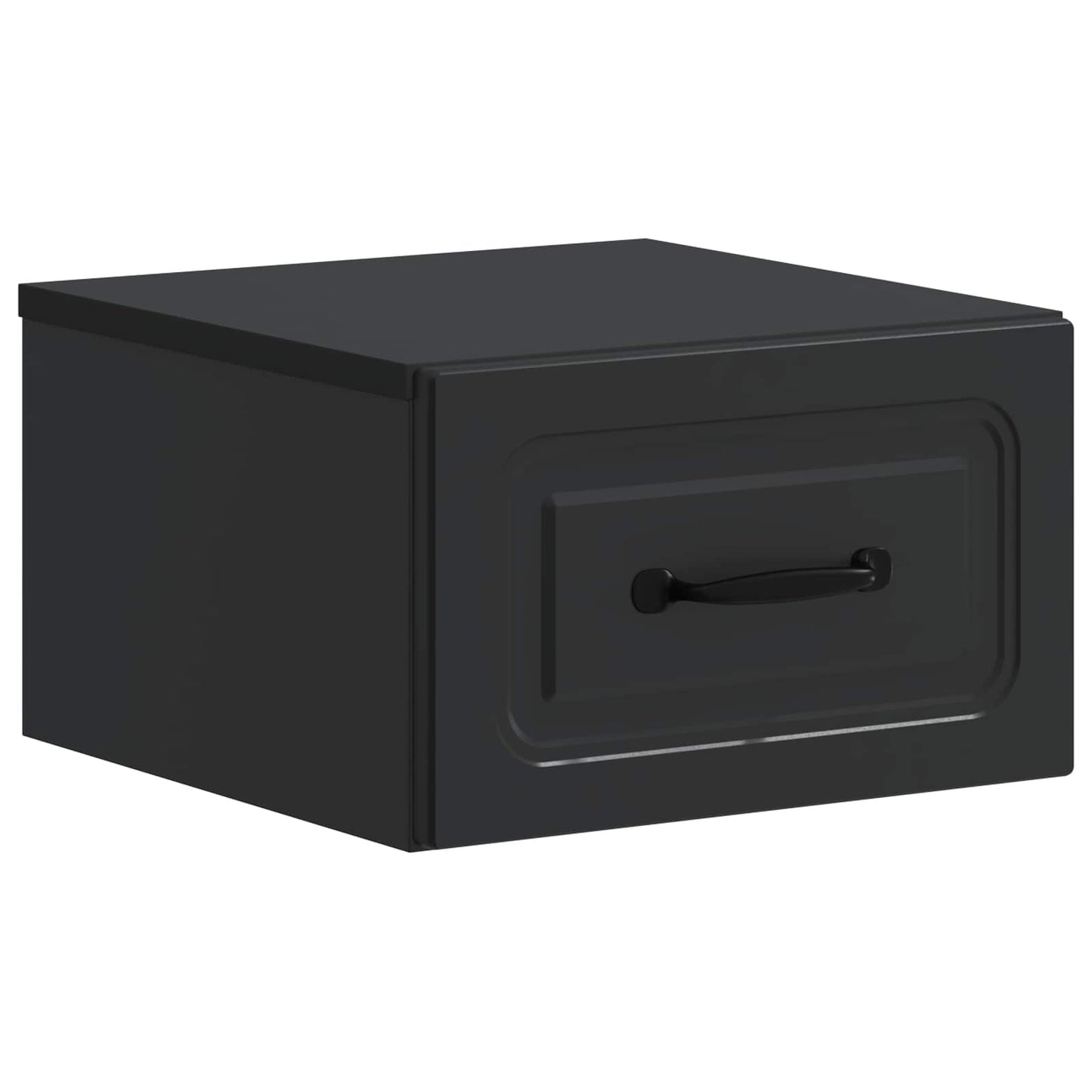 Vegghengt Nattbord 2 pcs Svart 34,5 x 33 x 20 cm Konstruert tre
