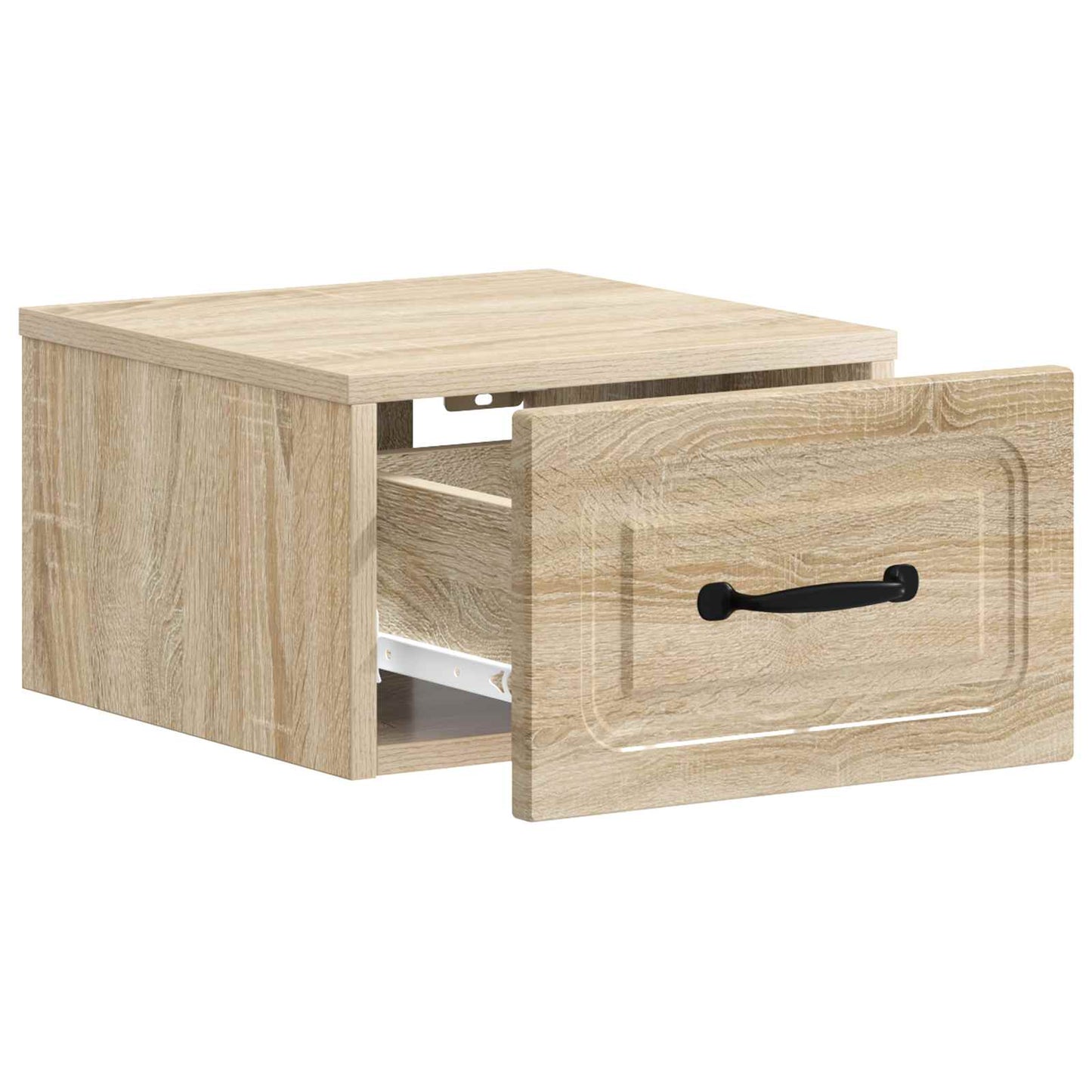 Vegghengt Nattbord med skuff 2 pcs Sonoma eik 34,5 x 33 x 20 cm