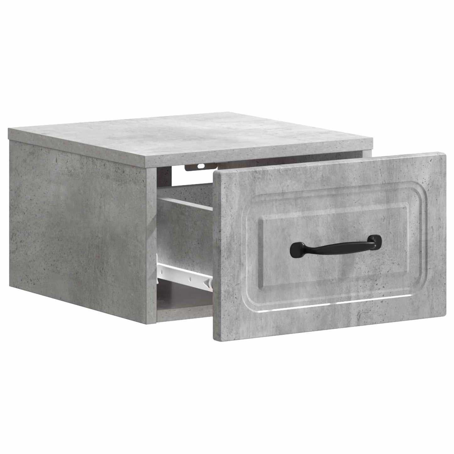 Vegghengt Nattbord Betonggrå 34,5 x 33 x 20 cm Konstruert tre