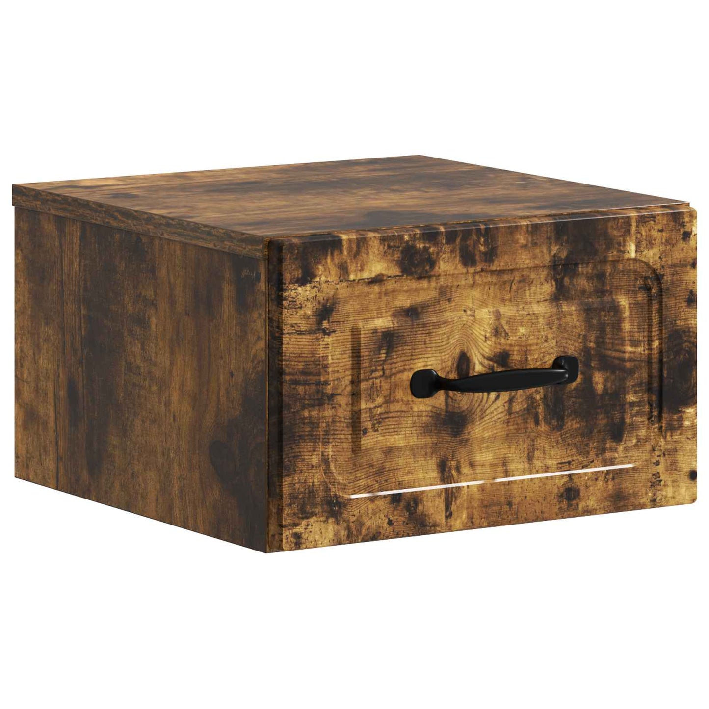 Vegghengt Nattbord med skuff 2 pcs Røkt Eik 34,5 x 33 x 20 cm