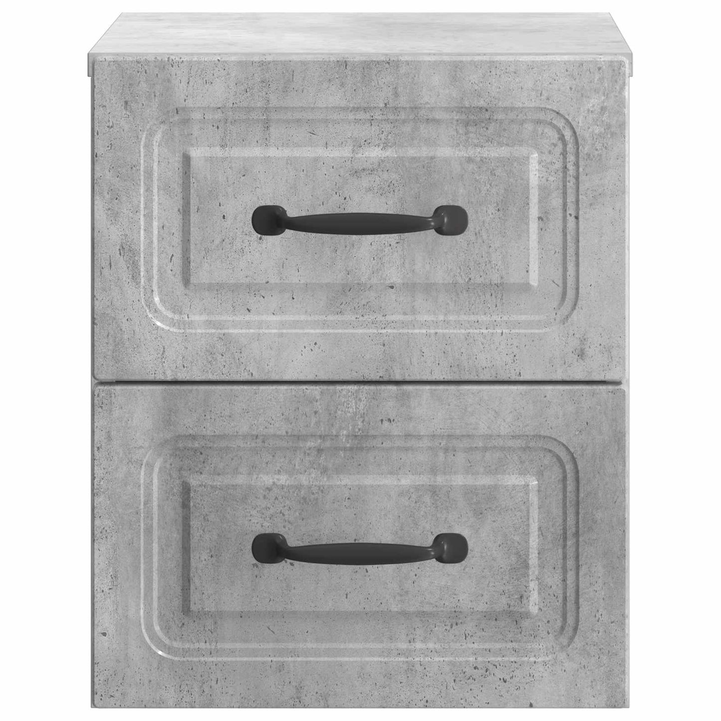 Vegghengt Nattbord Betonggrå 34,5 x 33 x 40 cm Konstruert tre