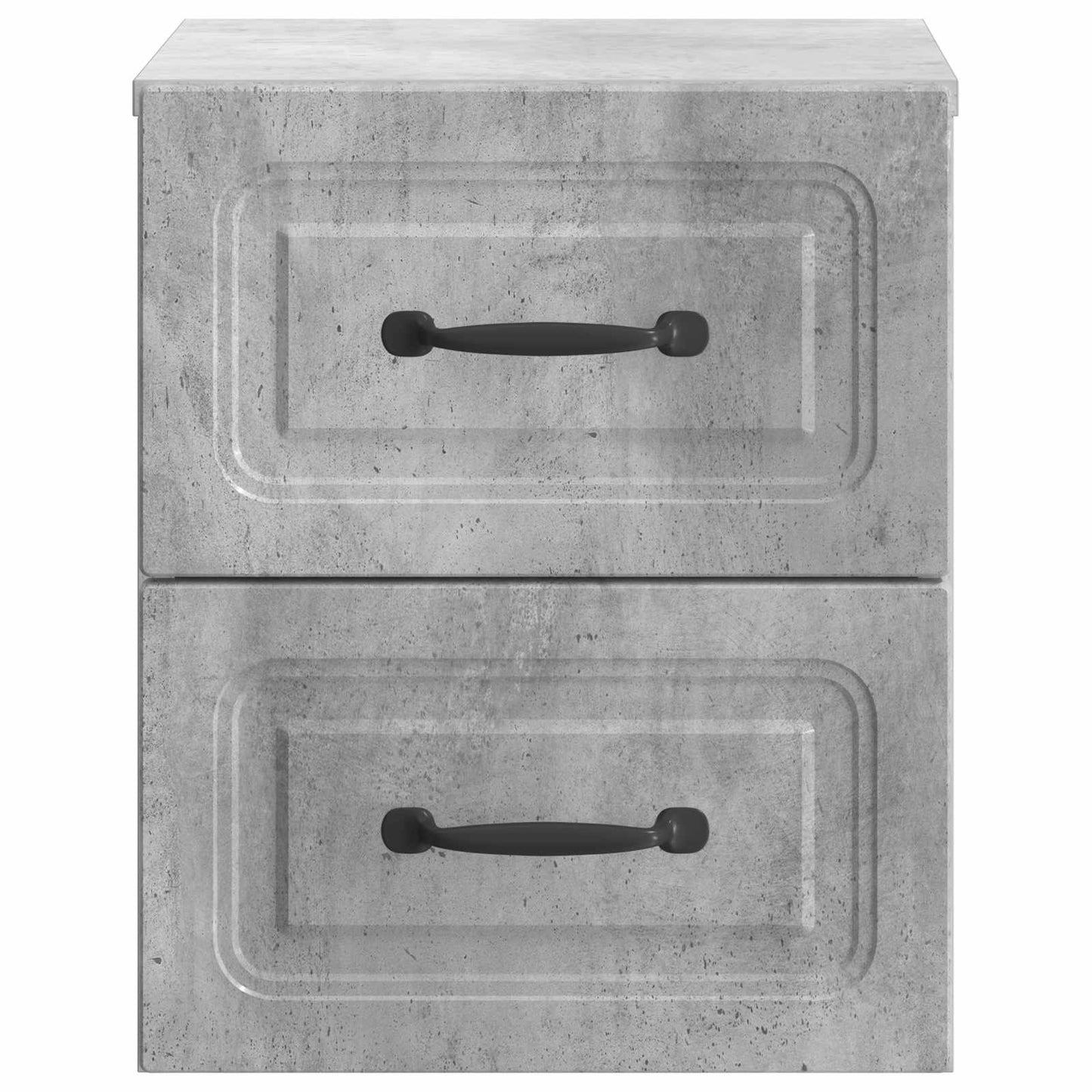 Vegghengt Nattbord med skuff 2 pcs Betonggrå 34,5 x 33 x 40 cm
