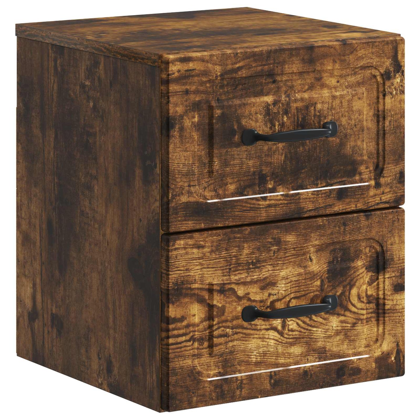 Vegghengt Nattbord Røkt Eik 34,5 x 33 x 40 cm Konstruert tre