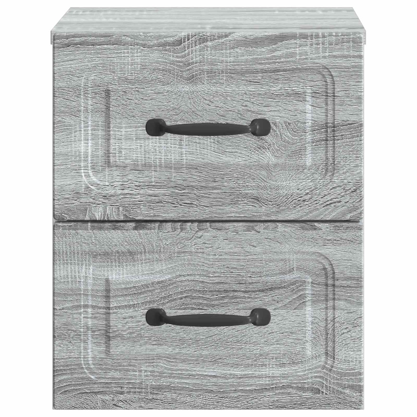 Vegghengt Nattbord med skuff 2 pcs Grå sonoma 34,5 x 33 x 40 cm