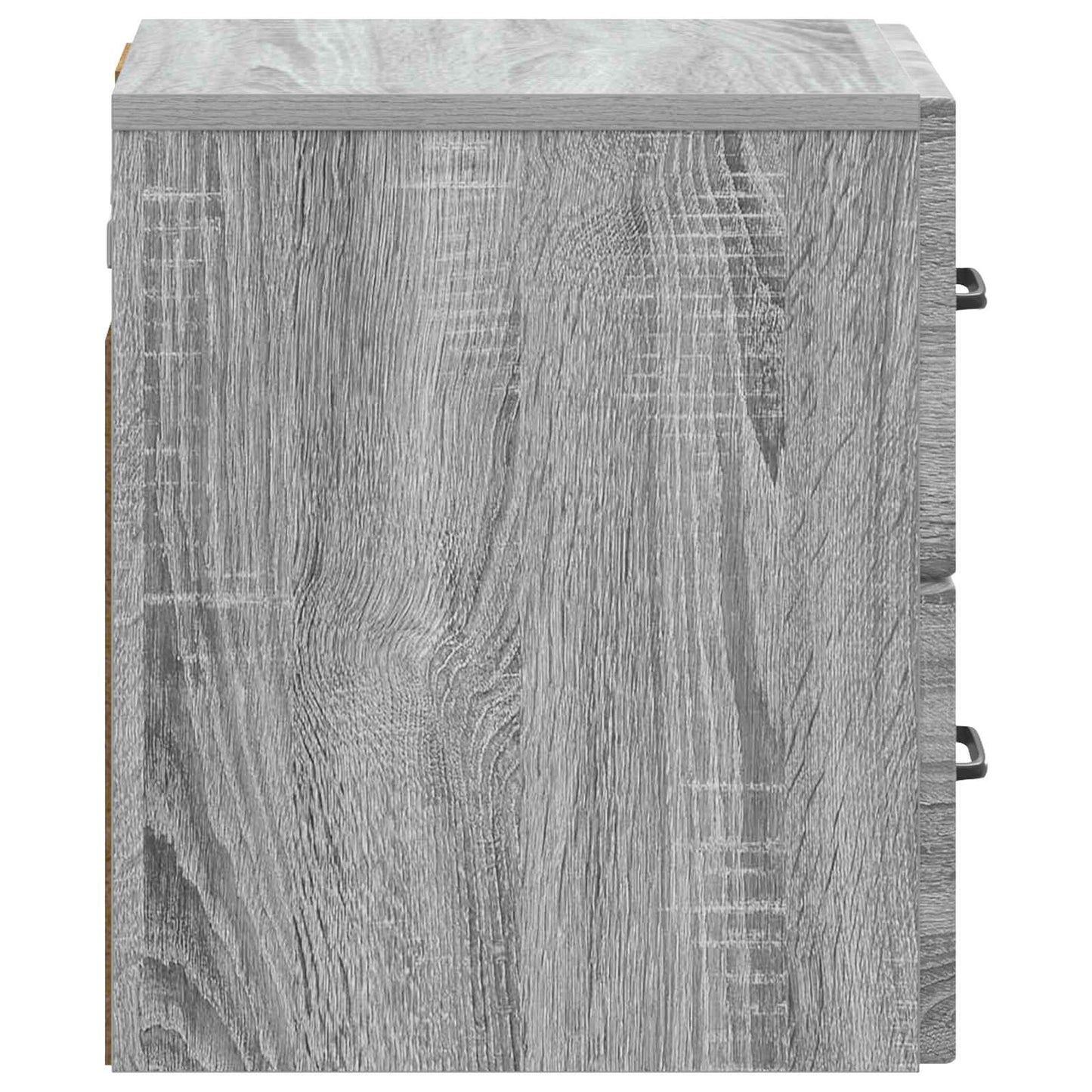 Vegghengt Nattbord med skuff 2 pcs Grå sonoma 34,5 x 33 x 40 cm