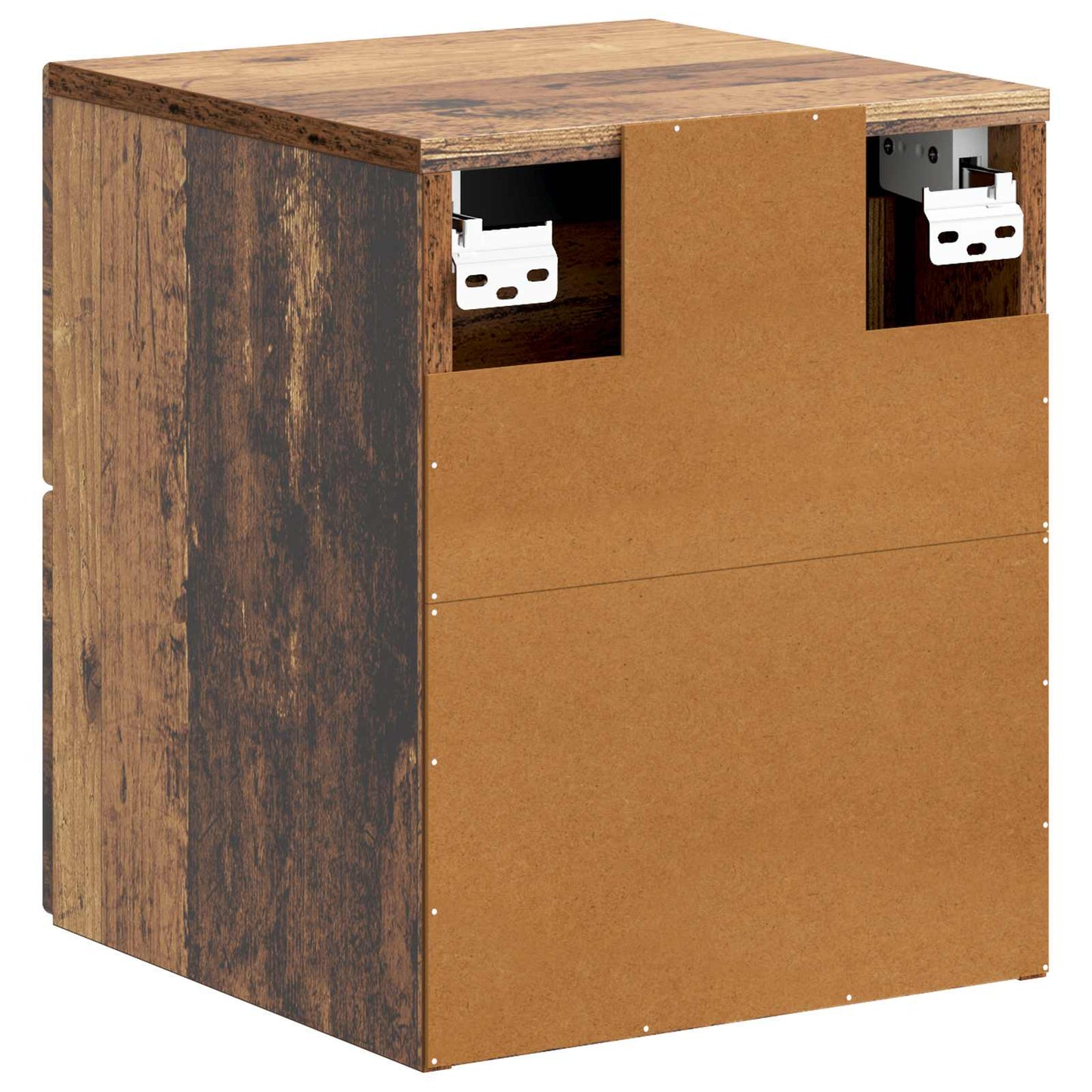 Vegghengt Nattbord 2 pcs Gammelt tre 34,5 x 33 x 40 cm