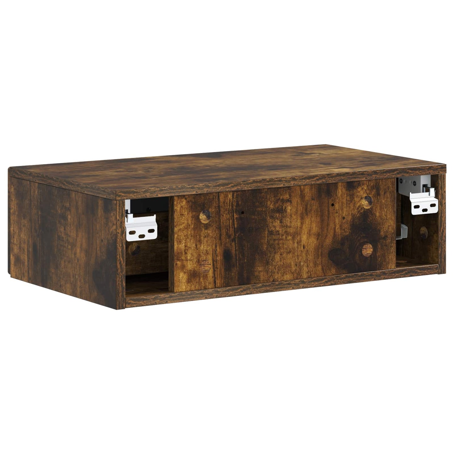Vegghengt Sidebord Røkt Eik 59 x 34,5 x 17 cm Konstruert tre