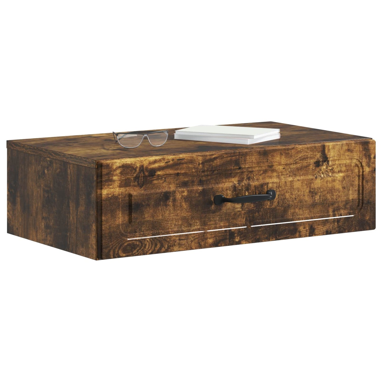 Vegghengt Sidebord Røkt Eik 59 x 34,5 x 17 cm Konstruert tre