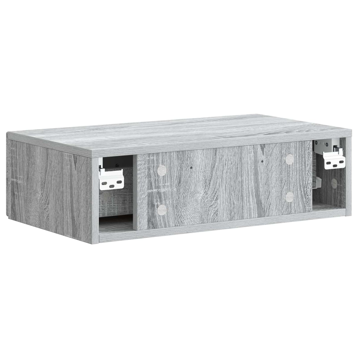 Vegghengt Sidebord Grå sonoma 59 x 34,5 x 17 cm Konstruert tre