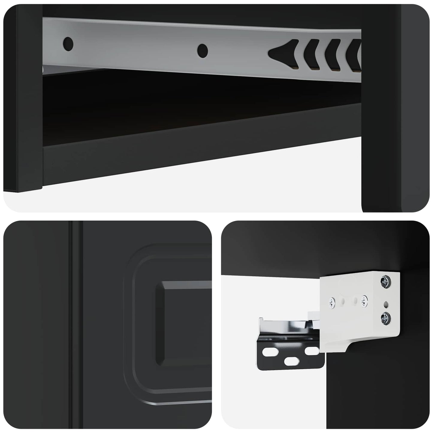 Vegghengt Sidebord Svart 87,5 x 34,5 x 17 cm Konstruert tre