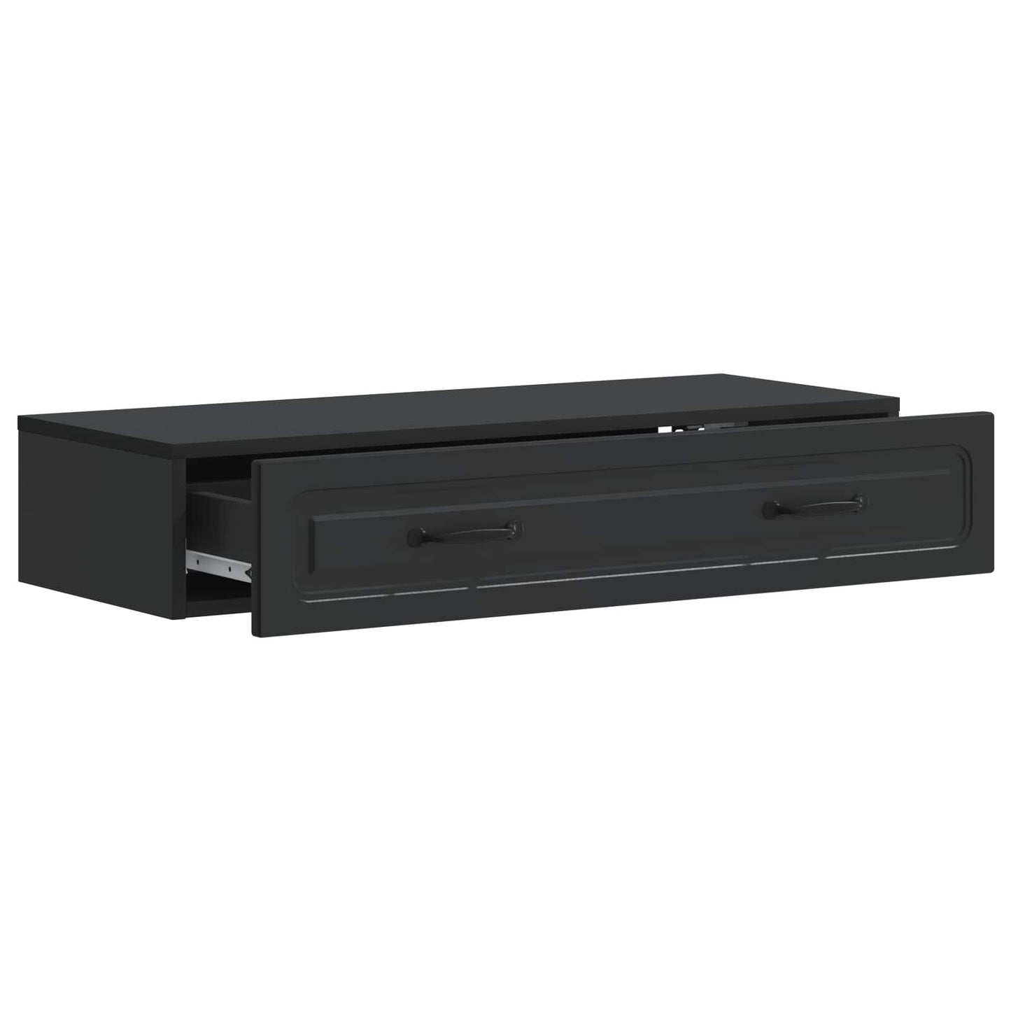 Vegghengt Sidebord Svart 87,5 x 34,5 x 17 cm Konstruert tre