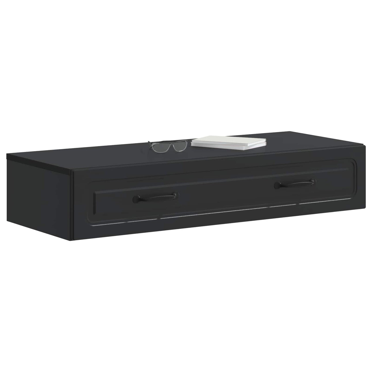 Vegghengt Sidebord Svart 87,5 x 34,5 x 17 cm Konstruert tre