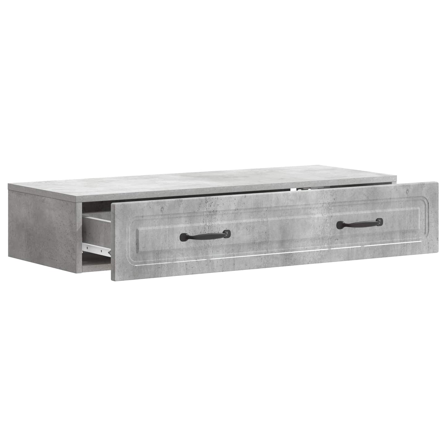Vegghengt Sidebord Betonggrå 87,5 x 34,5 x 17 cm Konstruert tre