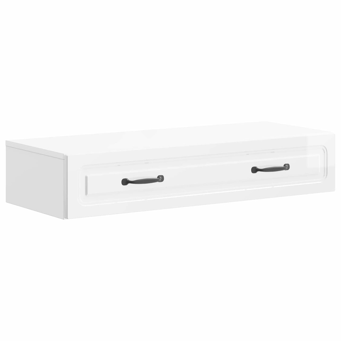 Vegghengt Sidebord Høgglans hvit 87,5 x 34,5 x 17 cm