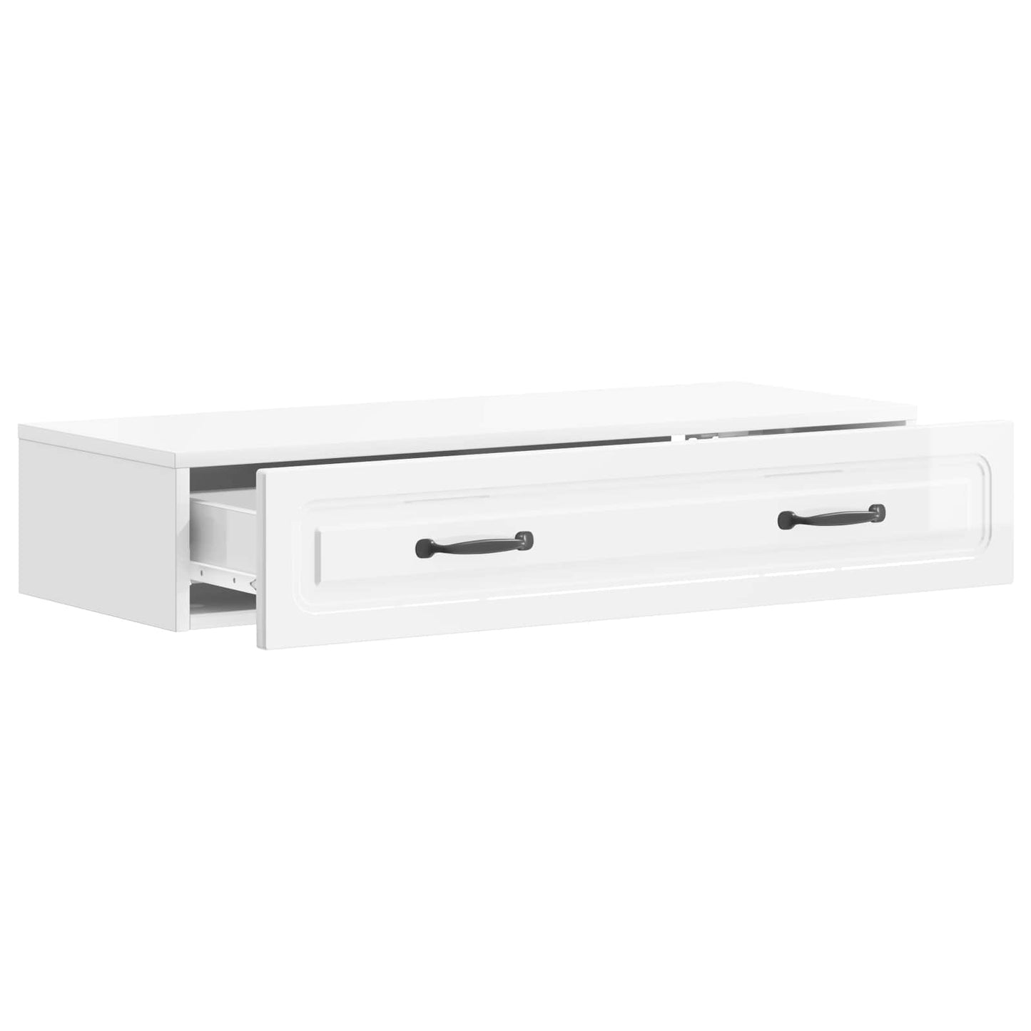 Vegghengt Sidebord Høgglans hvit 87,5 x 34,5 x 17 cm