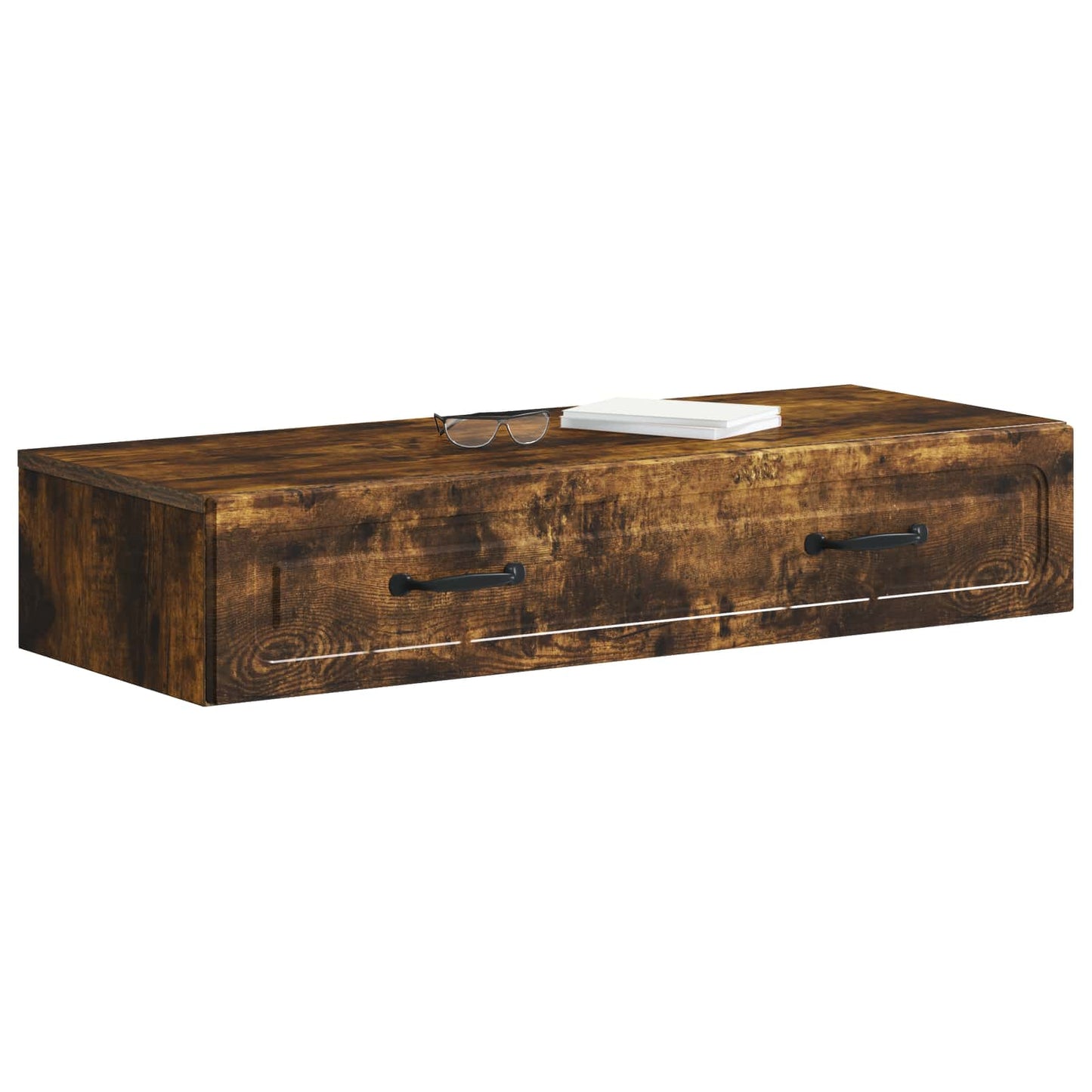 Vegghengt Sidebord Røkt Eik 87,5 x 34,5 x 17 cm Konstruert tre
