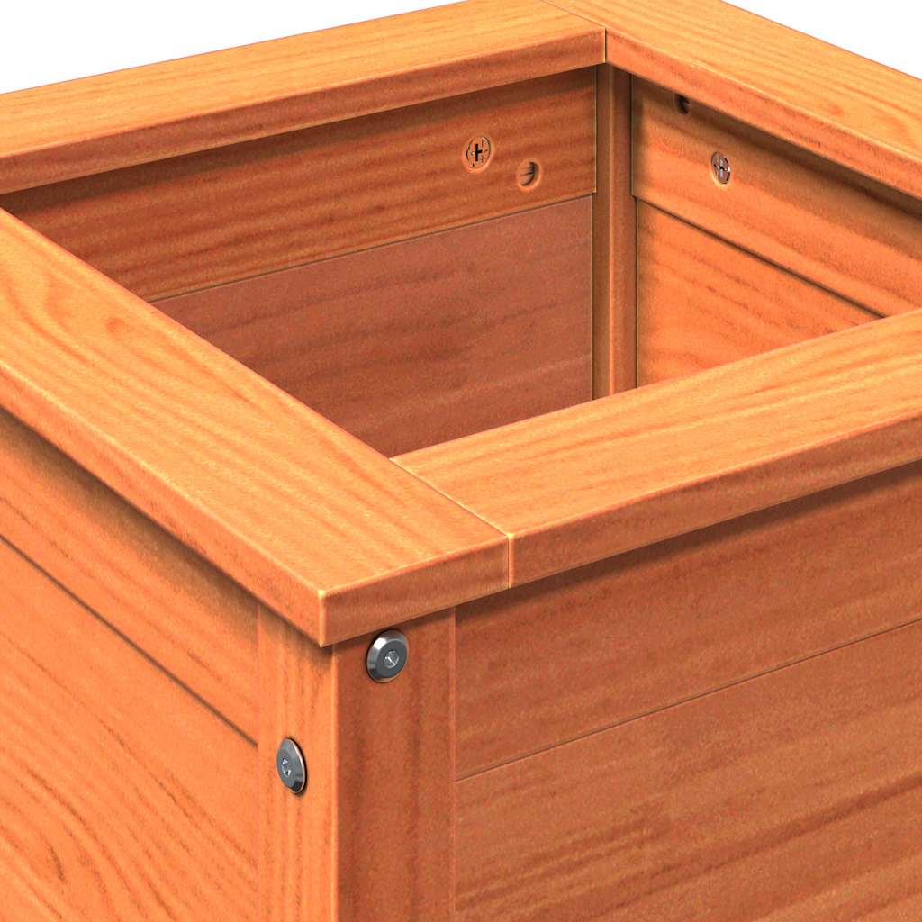 Hageblomsterpotte Vokset Brun 40 x 40 x 39 cm Massiv furu