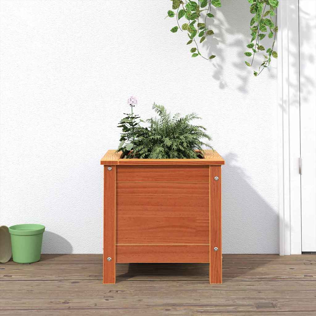 Hageblomsterpotte Vokset Brun 40 x 40 x 39 cm Massiv furu