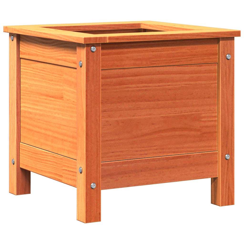 Hageblomsterpotte Vokset Brun 40 x 40 x 39 cm Massiv furu