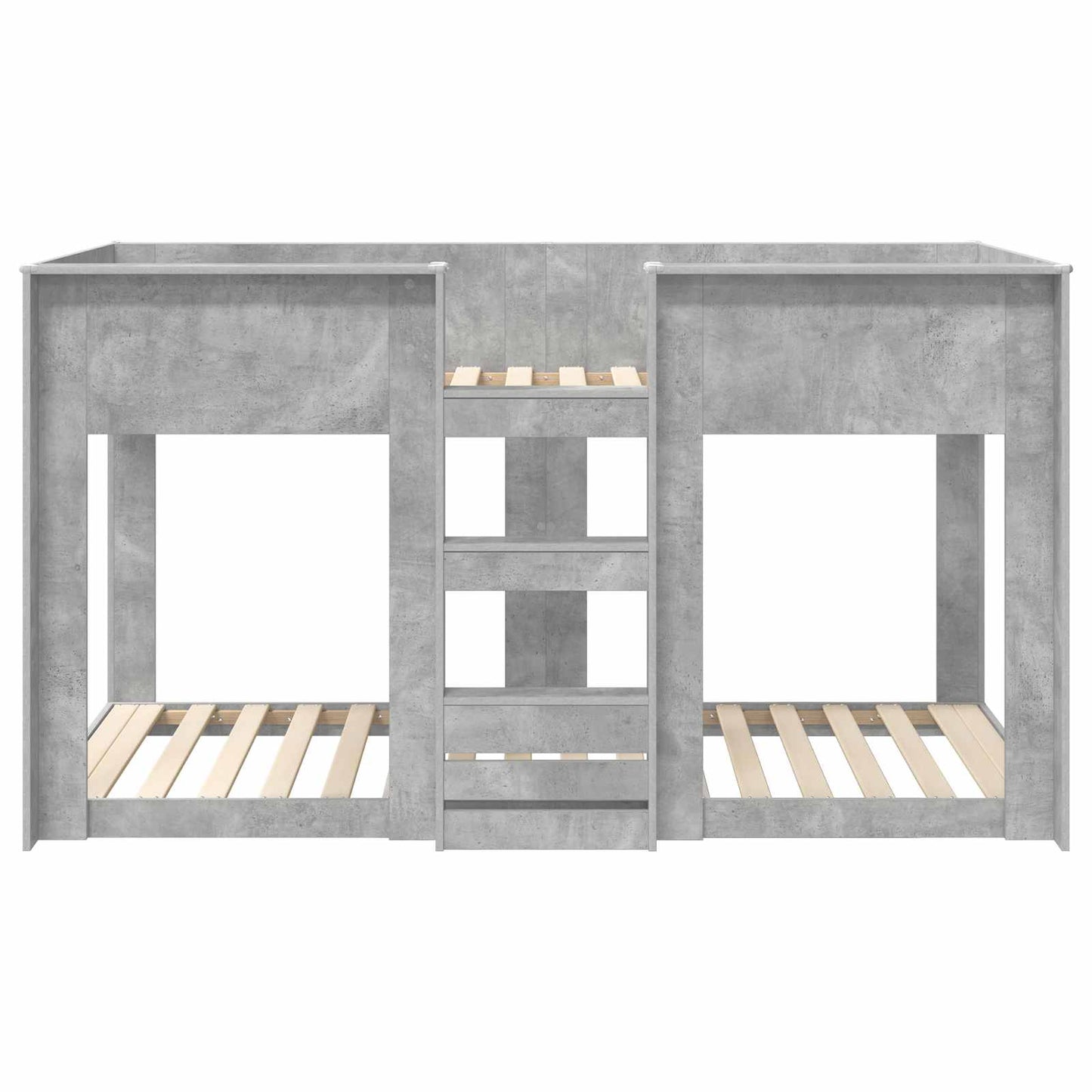 Køyeseng for Barn Betonggrå 100 x 200 cm Konstruert tre